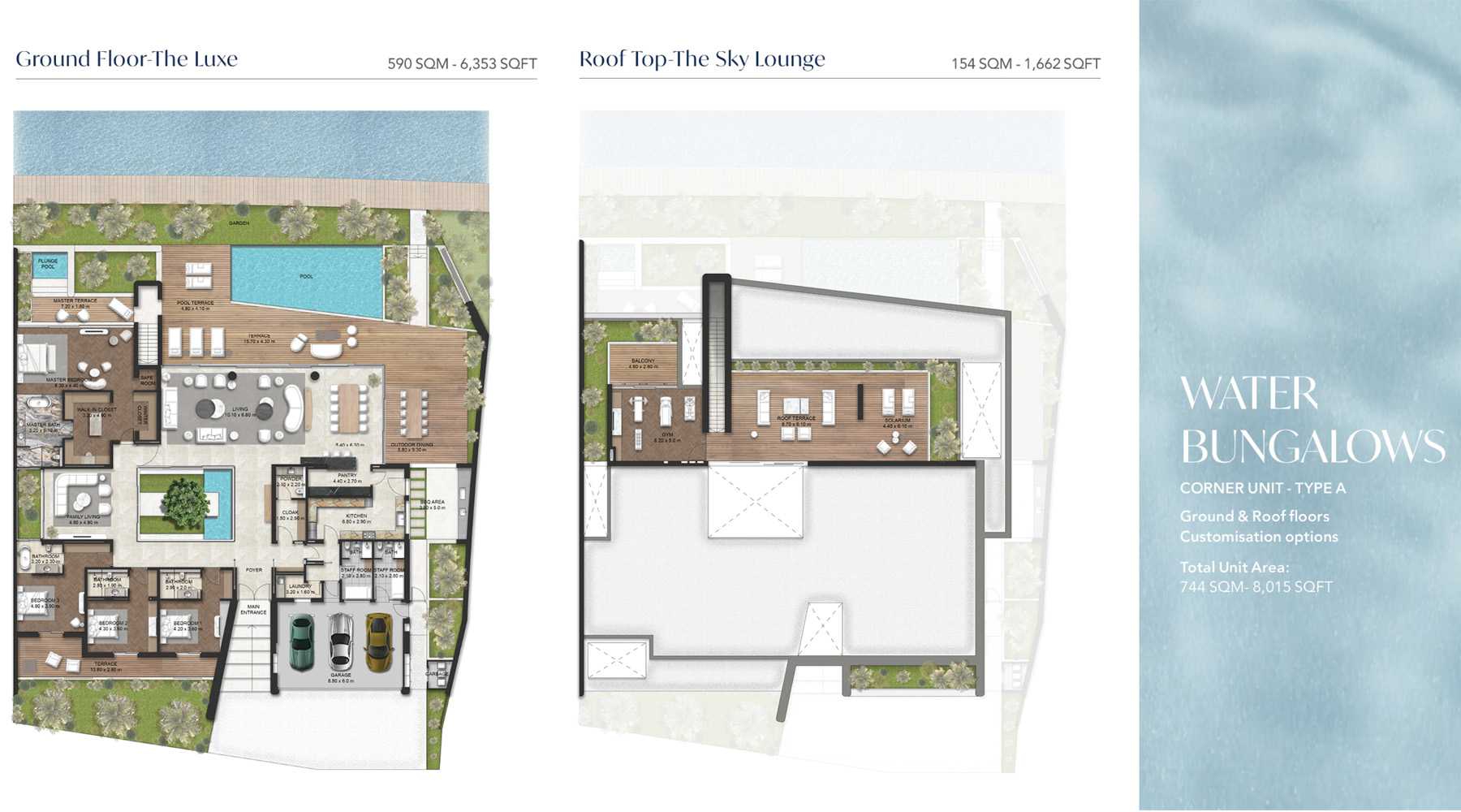 Type A Corner Unit-Water Bungalows